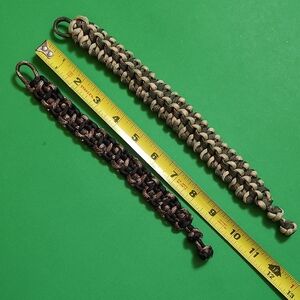 Men's Paracord Bracelet Set - Black and Tan